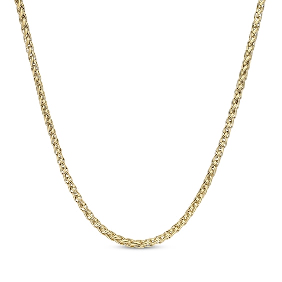Wheat Chain Necklace Yellow Ion-Plated Solid Stainless Steel 18"