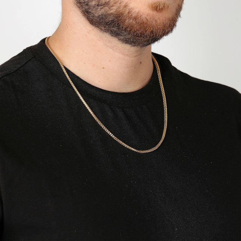 Main Image 4 of Wheat Chain Necklace Yellow Ion-Plated Solid Stainless Steel 18&quot;