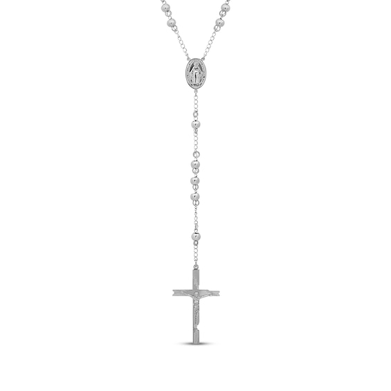 Rosary Necklace Stainless Steel 32"