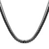 Thumbnail Image 0 of Solid Layered Box Chain Necklace Black Ion-Plated & Stainless Steel 24"