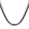Thumbnail Image 1 of Layered Box Chain Necklace Black Ion-Plated & Solid Stainless Steel 24&quot;