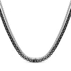 Thumbnail Image 0 of Solid Layered Box Chain Necklace Black Ion-Plated & Stainless Steel 24"