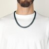 Thumbnail Image 4 of Curb Chain Necklace 11mm Black Ion-Plated Solid Stainless Steel 18&quot;