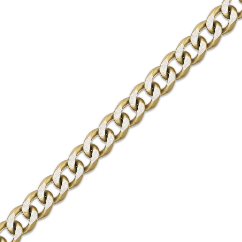 Solid Curb Chain Necklace 11mm Yellow Ion-Plated Stainless Steel 20