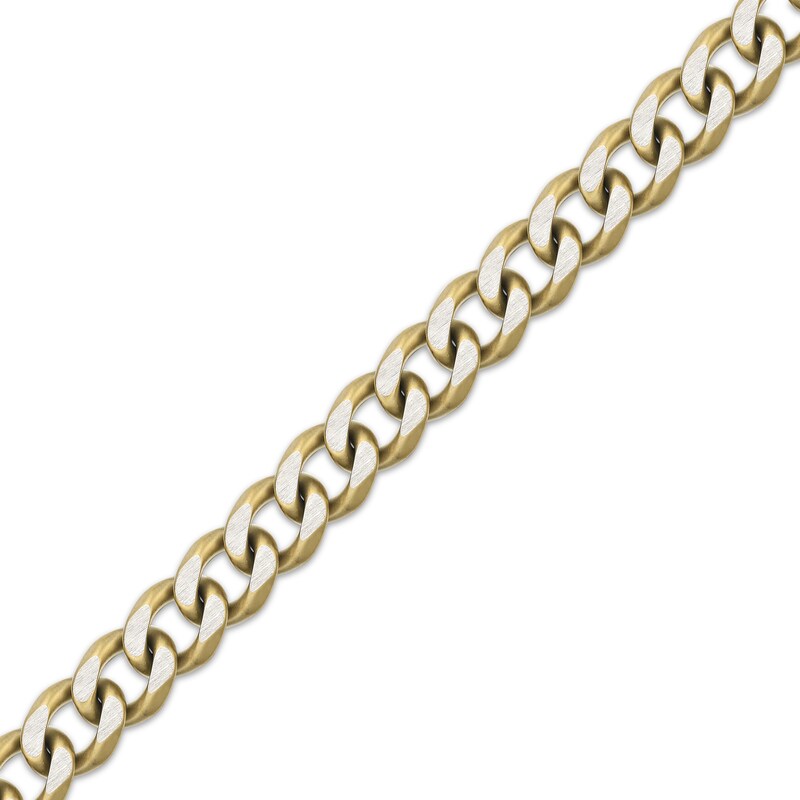 Solid Curb Chain Necklace 11mm Yellow Ion-Plated Stainless Steel 20