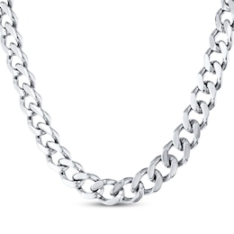 Titanium Kay Stainless Steel Men's Large Box Link High Polish Finish Chrome  Color Necklace Chain 44 