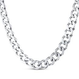 Curb Chain Necklace 11mm Solid Stainless Steel 18"