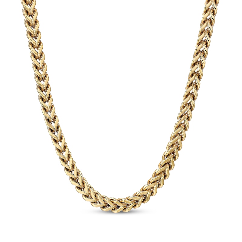 Main Image 1 of Foxtail Chain Necklace 6mm Yellow Ion-Plated Solid Stainless Steel 22&quot;