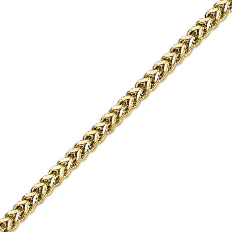 Main Image 2 of Foxtail Chain Necklace 6mm Yellow Ion-Plated Solid Stainless Steel 22&quot;