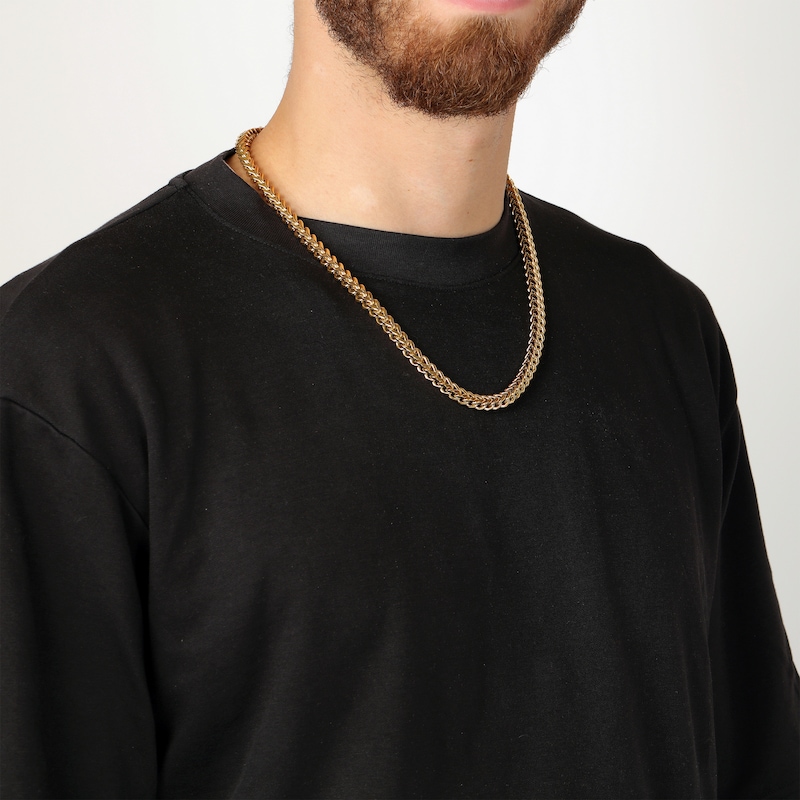 Main Image 4 of Foxtail Chain Necklace 6mm Yellow Ion-Plated Solid Stainless Steel 18&quot;