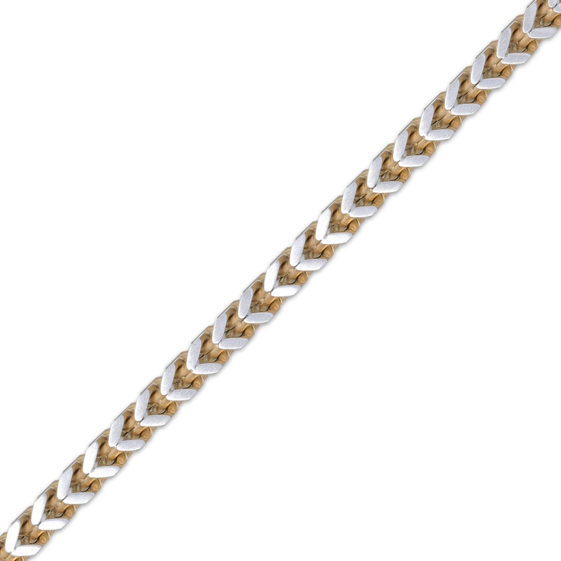 Main Image 2 of Foxtail Chain Necklace 5mm Solid Stainless Steel & Yellow Ion-Plating 18&quot;