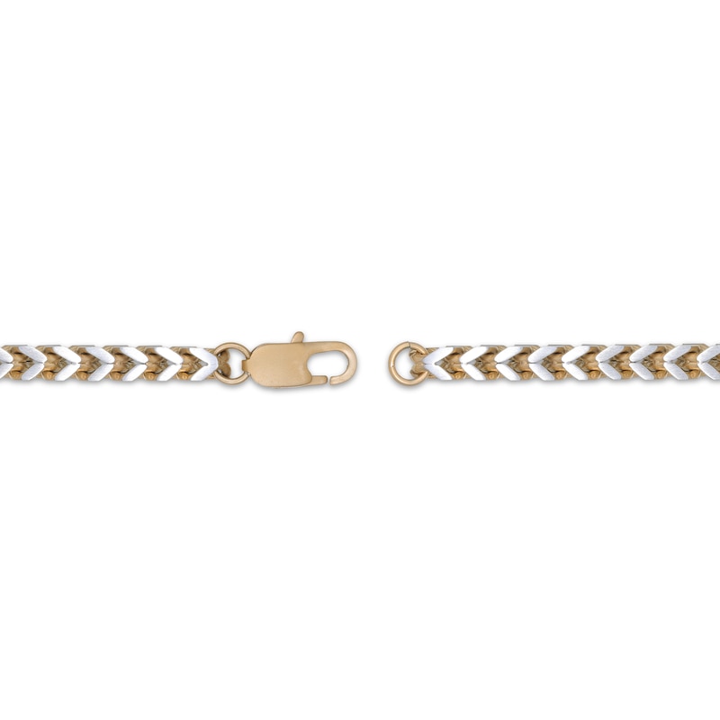 Main Image 3 of Foxtail Chain Necklace 5mm Solid Stainless Steel & Yellow Ion-Plating 18&quot;
