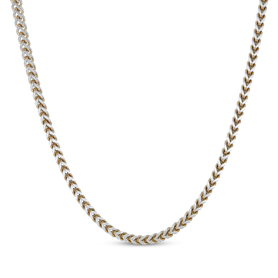 Foxtail Chain Necklace 5mm Solid Stainless Steel & Yellow Ion-Plating 22"