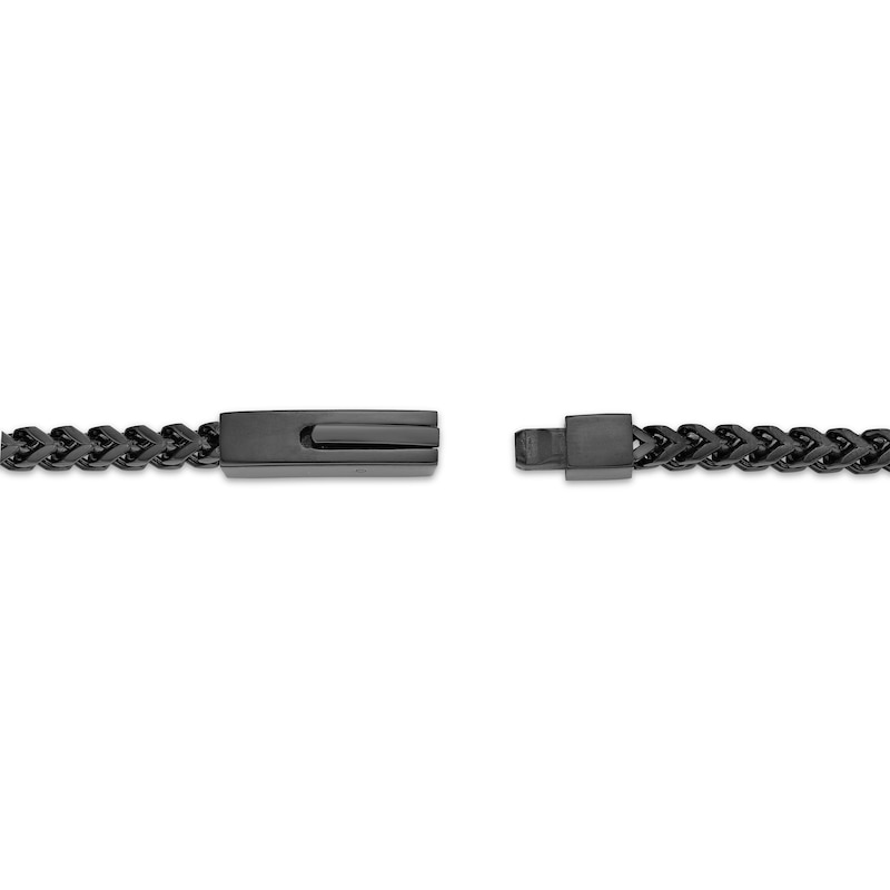 Main Image 3 of Foxtail Chain Necklace 4mm Black Ion-Plated Solid Stainless Steel 18&quot;