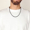 Thumbnail Image 3 of Solid Foxtail Chain Necklace 4mm Black Ion-Plated Stainless Steel 22"