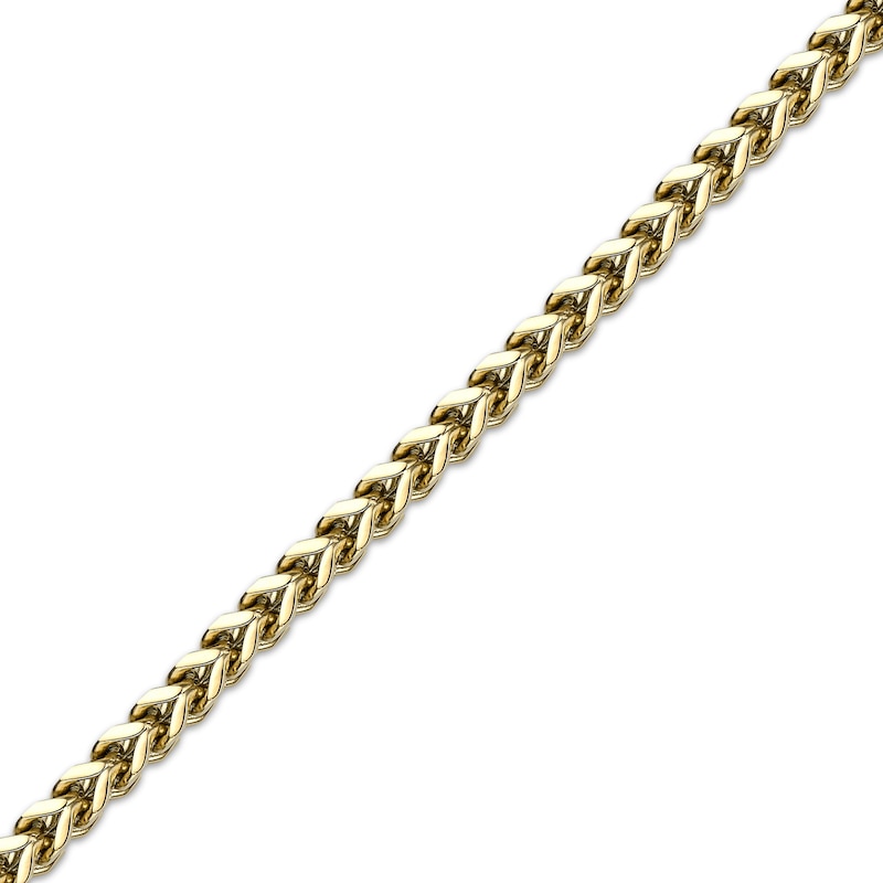 Solid Foxtail Chain Necklace 4mm Yellow Ion-Plated Stainless Steel 20"