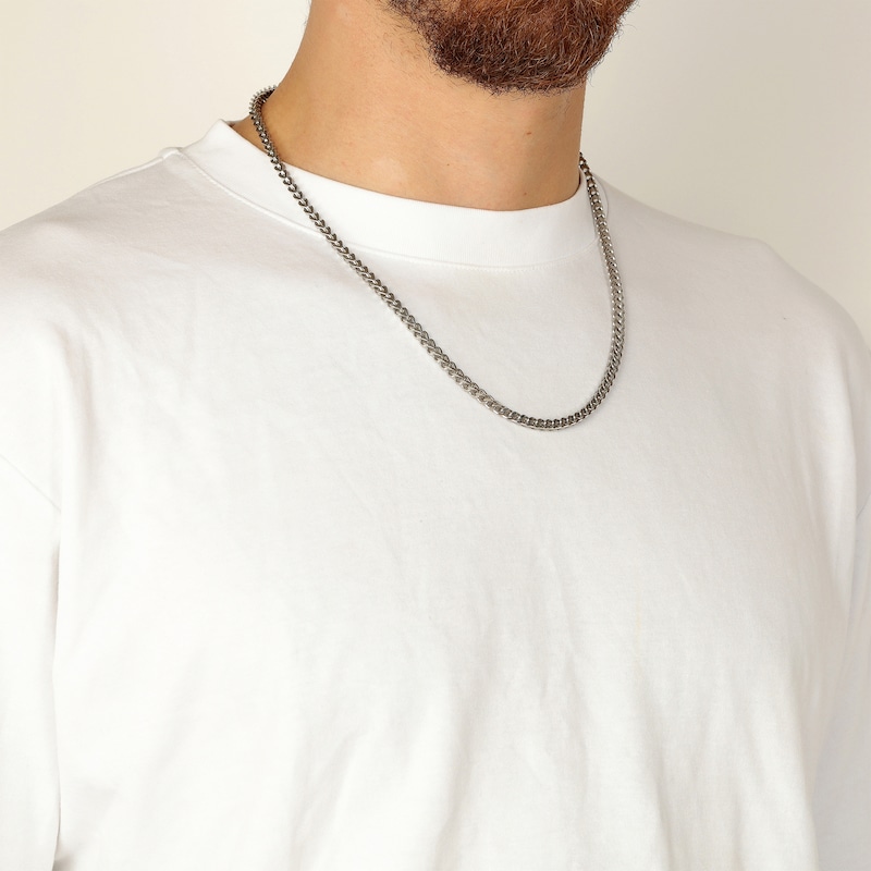 Main Image 4 of Foxtail Chain Necklace 4mm Solid Stainless Steel 22&quot;