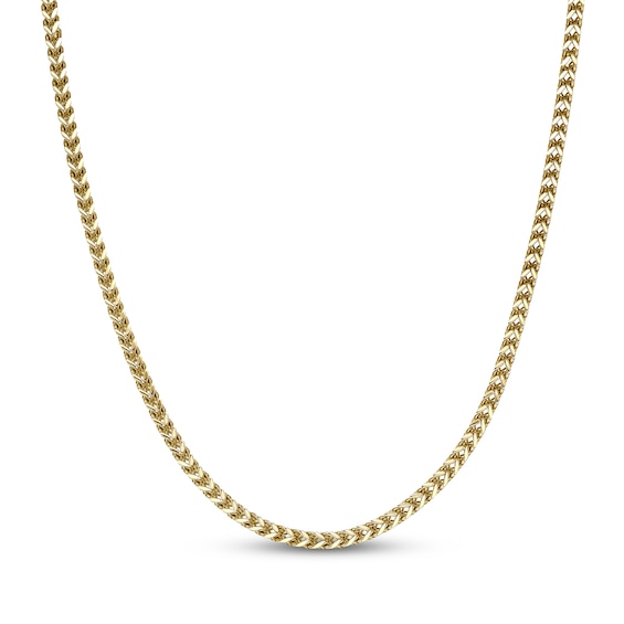 Foxtail Chain Necklace 4mm Yellow Ion-Plated Solid Stainless Steel 30"