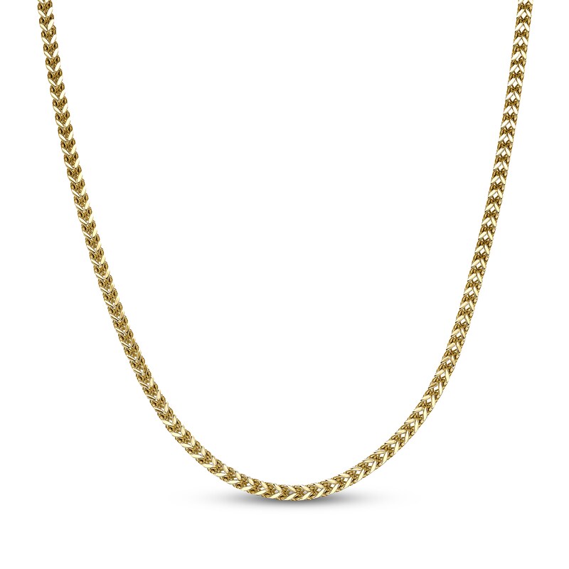 Main Image 1 of Foxtail Chain Necklace 4mm Yellow Ion-Plated Solid Stainless Steel 24&quot;
