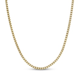 Foxtail Chain Necklace 4mm Yellow Ion-Plated Solid Stainless Steel 18"