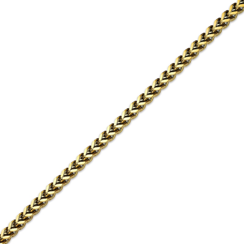 Main Image 2 of Foxtail Chain Necklace 4mm Yellow Ion-Plated Solid Stainless Steel 18&quot;