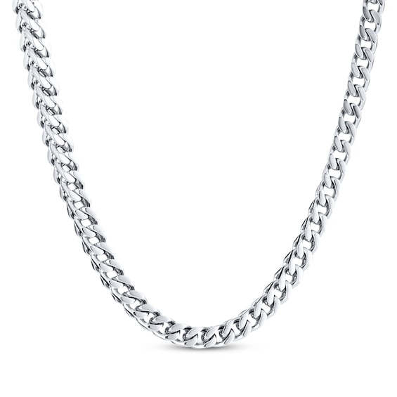Foxtail Chain Necklace 4mm Solid Stainless Steel 24"