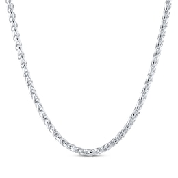 Wheat Chain Necklace 3.5mm Solid Stainless Steel 24"