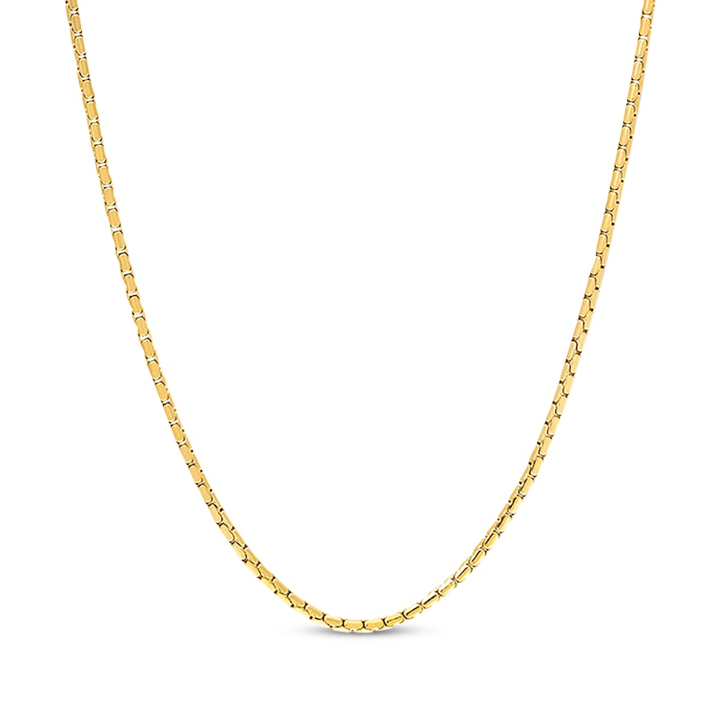 Main Image 1 of Snake Chain Necklace 2.5mm Yellow Ion-Plated Solid Stainless Steel 30&quot;