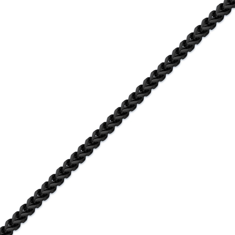 Main Image 2 of Foxtail Chain Necklace 2.5mm Black Ion-Plated Solid Stainless Steel 24&quot;