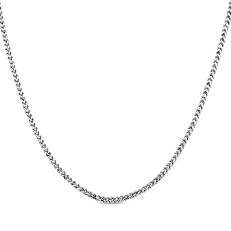 Solid Foxtail Chain Necklace 2.5mm Stainless Steel 20"