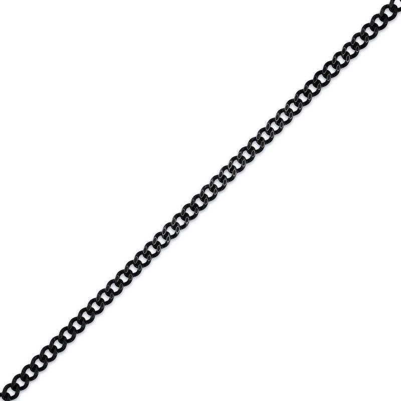 Main Image 2 of Curb Chain Necklace 2mm Black Ion-Plated Solid Stainless Steel 30&quot;