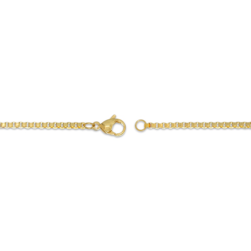 Main Image 3 of Box Chain Necklace 2mm Yellow Ion-Plated Solid Stainless Steel 22&quot;