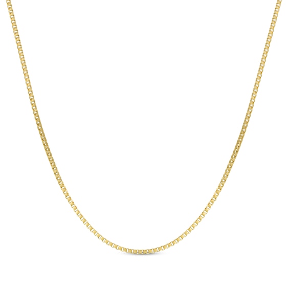 Solid Box Chain Necklace 2mm Yellow Ion-Plated Stainless Steel 24"