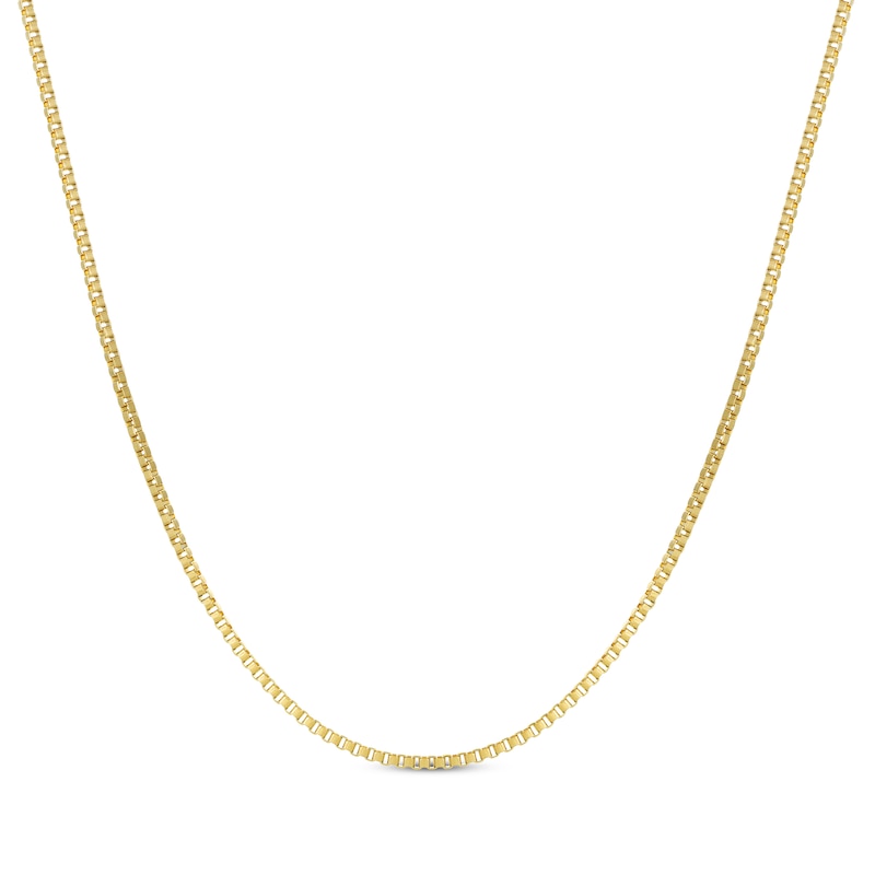 Solid Box Chain Necklace 2mm Yellow Ion-Plated Stainless Steel 30"
