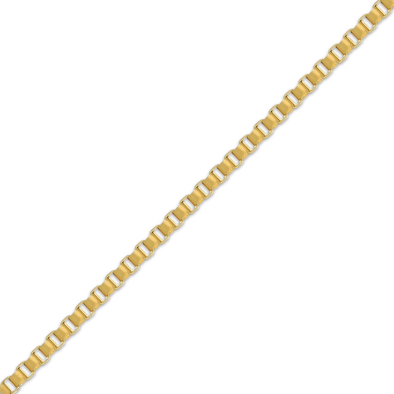 Solid Box Chain Necklace 2mm Yellow Ion-Plated Stainless Steel 30"