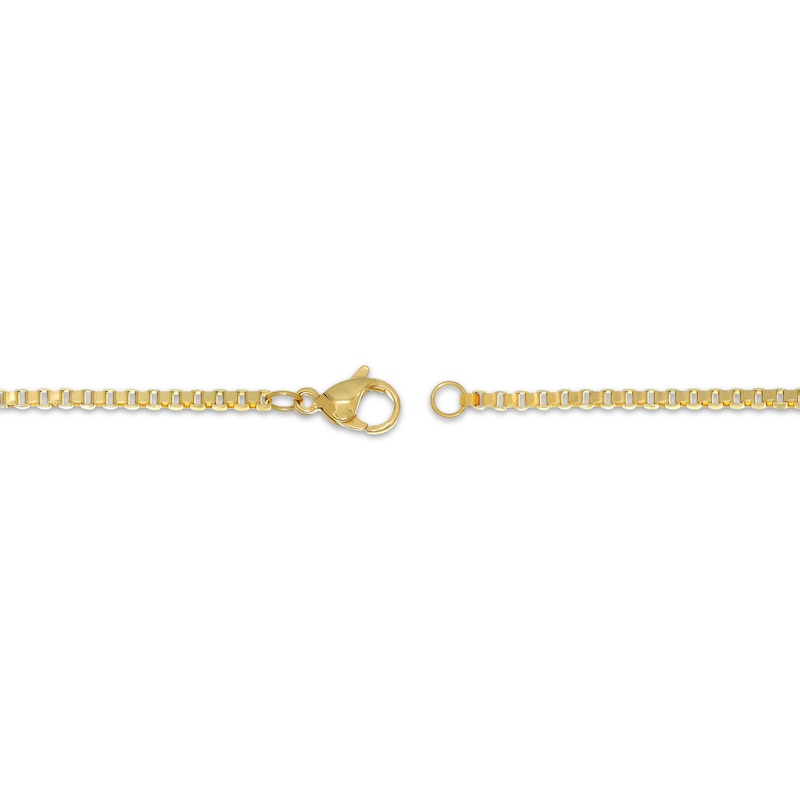 Solid Box Chain Necklace 2mm Yellow Ion-Plated Stainless Steel 30"