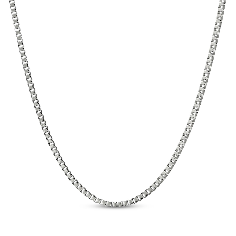 Solid Box Chain Necklace 2mm Stainless Steel 22"