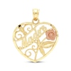 Thumbnail Image 1 of "Madre" Diamond-Cut Heart Charm 14K Two-Tone Gold