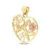 Thumbnail Image 2 of "Madre" Diamond-Cut Heart Charm 14K Two-Tone Gold