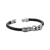 Thumbnail Image 3 of Men's Leather Bracelet Stainless Steel 8.5&quot;