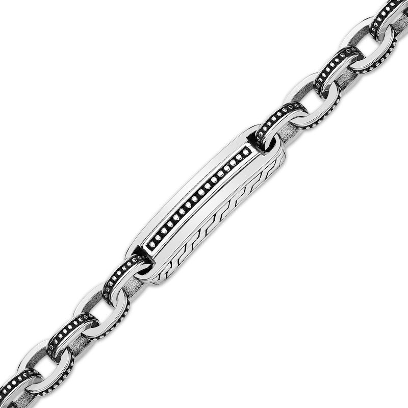 Main Image 2 of Chain Link Bracelet Solid Stainless Steel 8.5"