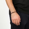 Thumbnail Image 4 of Men's Tiger Eye Bead & Brown Leather Bracelet Stainless Steel 8.5&quot;