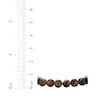 Thumbnail Image 4 of Men's Tiger Eye Bead & Brown Leather Bracelet Stainless Steel 8.5"