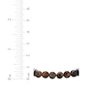 Thumbnail Image 5 of Men's Tiger Eye Bead & Brown Leather Bracelet Stainless Steel 8.5&quot;