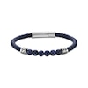 Thumbnail Image 0 of Men's Sodalite & Blue Leather Bracelet Stainless Steel 8.5"