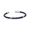 Thumbnail Image 3 of Men's Sodalite & Blue Leather Bracelet Stainless Steel 8.5&quot;