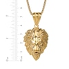 Thumbnail Image 2 of Lion's Head Necklace Yellow Ion-Plated Stainless Steel 22"