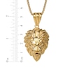 Thumbnail Image 3 of Lion's Head Necklace Yellow Ion-Plated Stainless Steel 22&quot;