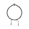 Thumbnail Image 1 of Men's Black Enamel Cross Charm & Black Hematite Bead Bolo Bracelet Stainless Steel