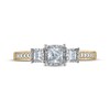 Thumbnail Image 3 of Memories Moments Magic Princess-Cut Diamond Three-Stone Engagement Ring 1/2 ct tw 10K Two-Tone Gold